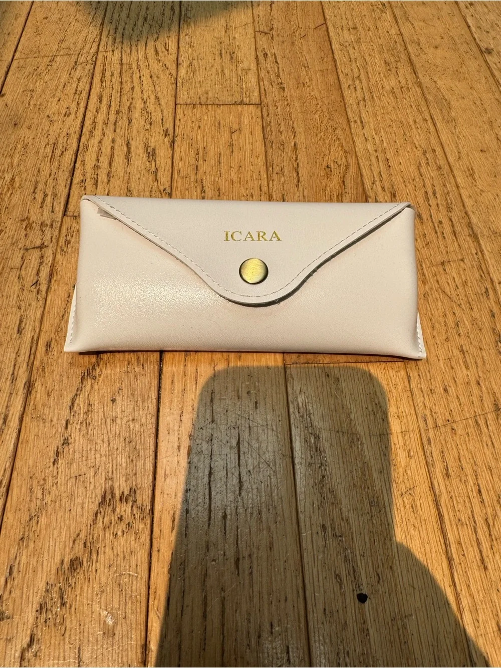 White Eyewear Case with Crystal-Trim Green Cat-Eye Glasses